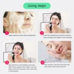 SK0306B 4-In-1 Electric Facial Cleansing Brush To Clean Pores And Blackheads Makeup Remover Brush Waterproof Silicone Cleansing Instrument - Image 7