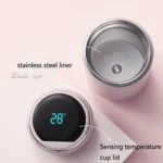 316 Stainless Steel Smart Vacuum Flask Children Portable Mini Display Temperature Cup Big Belly Cup - Image 4