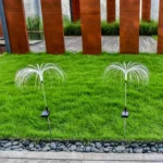 Solar Fiber Optic Jellyfish Lamp Lawn Ground Plug LED Lamp Outdoor Garden Decoration Lamp - Image 2