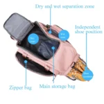 Sports Fitness Bag Large Capacity Luggage Bag Dry Wet Separation With Shoes Position Hand-Held Backpack Travel Bag - Image 3