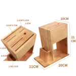 Household Kitchen Multifunctional Solid Wood Knife Storage Rack, Specification： - Image 6