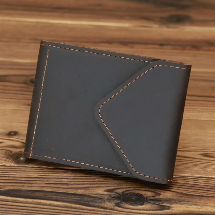 1071 Men Crazy Horse Leather Driver License Storage Wallet