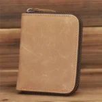 9039 RFID Antimagnetic Leather Zipper Wallet - Image 7