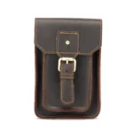 2034 Men Retro Leather Phone Waist Bag - Image 7
