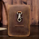 2034 Men Retro Leather Phone Waist Bag - Image 6