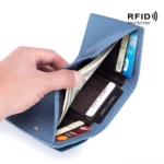 CL-2753 Leather RFID Short Coin Purse Wallet - Image 3