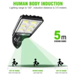 Solar Street Light LED Human Body Induction Garden Light, Spec: - Image 3