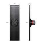 8x30cm Large Displacement Deodorant Straight Rectangular All Copper Floor Drain - Image 2