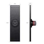 8x30cm Large Displacement Deodorant Straight Rectangular All Copper Floor Drain - Image 3