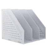 Deli 78995 Three-Compartment File Rack Foldable Desktop Storage Book Stand