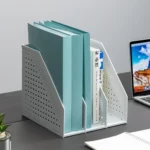 Deli 78995 Three-Compartment File Rack Foldable Desktop Storage Book Stand - Image 6