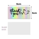 50 Sheets /Pack Laser Rainbow Thank You Card Gift Wrapping Thank You Card - Image 3