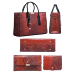 5168-1 3 In 1 Snakeskin Pattern Fashion Diagonal Handbag - Image 3