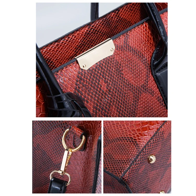 TBD0601719901_B4.webp 5168-1 3 In 1 Snakeskin Pattern Fashion Diagonal Handbag - Image 5