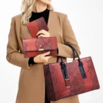 5168-1 3 In 1 Snakeskin Pattern Fashion Diagonal Handbag - Image 7