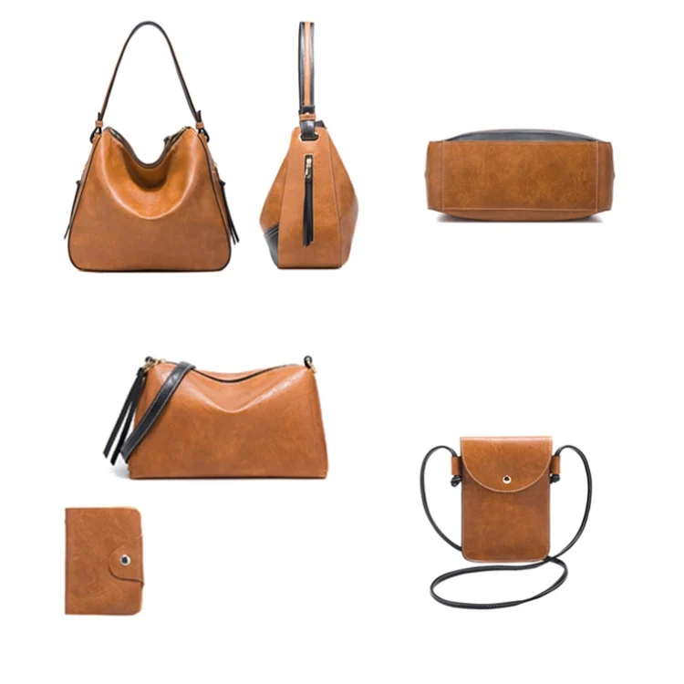 TBD0601721701_B2.webp 21506 4 in 1 Simple Color-Block Diagonal Handbags Fashion Large Capacity Soft Leather Bags - Image 3