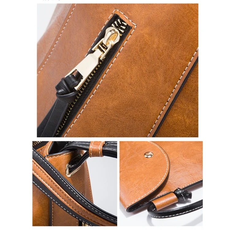 TBD0601721701_B4.webp 21506 4 in 1 Simple Color-Block Diagonal Handbags Fashion Large Capacity Soft Leather Bags - Image 5