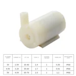 Quiet Mini Horizontal Vertical Submersible Pump, Style: White Horizontal - Image 6