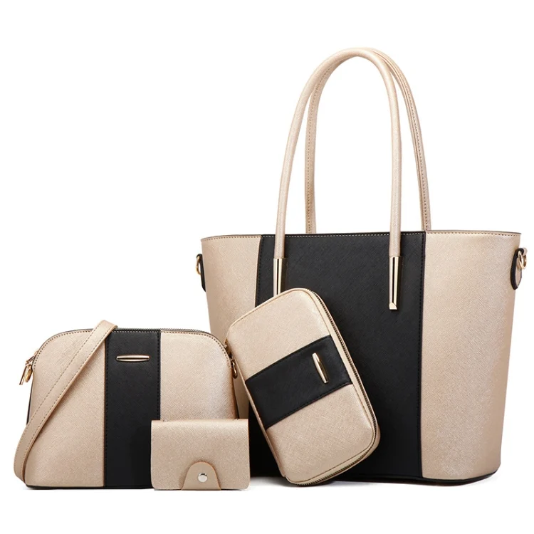 20822 4 in 1 Fashion Diagonal Handbags PU Large-Capacity Bag