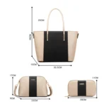 20822 4 in 1 Fashion Diagonal Handbags PU Large-Capacity Bag - Image 4