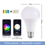 2 PCS Tuya TY-10W RGB+CCT Bluetooth Mobile Phone Control Smart LED Bulb Ball - Image 3