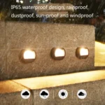 Solar Outdoor Waterproof LED Round Wall Lamp Stair Light - Image 6