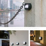 Solar Outdoor Waterproof LED Round Wall Lamp Stair Light - Image 7