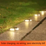 8 LED Solar Wall Lamp Outdoor Stainless Steel Buried Light - Image 6