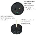 Solar LED Outdoor Waterproof Cylinder Lawn Light, Style: - Image 5