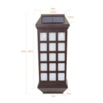 Solar Outdoor Long Panes Fence Wall Light Garden Decoration - Image 2