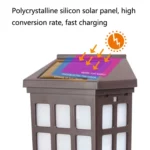 Solar Outdoor Long Panes Fence Wall Light Garden Decoration - Image 4