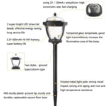2 LED Solar Waterproof Outdoor Garden Light, Style: - Image 2