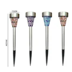 3 PCS H4011 Solar Outdoor Waterproof Mosaic Lawn Light - Image 2