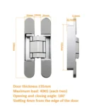 Three-Dimensional Adjustable Cross Hinge Folding Door Concealed Hinge - Image 7