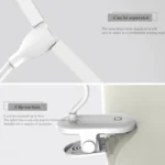 TD5 Double Lamp Head USB Desktop Clip Table Lamp,Style: - Image 7