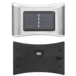 6 LED Solar Outdoor Garden Stainless Steel Wall Lamp - Image 3