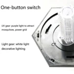 3 LED Solar Outdoor Waterproof Hexagon Mosquito Killer Light, Style: - Image 5