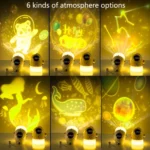 TW-L47 Small Rocket Portable Clock LED Projection Lamp - Image 4