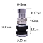 20 PCS Motorcycle Tubeless Tire Valve Stainless Steel Straight Mouth - Image 2