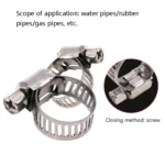 10pcs Stainless Steel Water Pipe Hose Clamp - Image 5