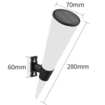 N231 Circular Cone Solar Wall Lamp Outdoor Garden Landscape Light, Style: - Image 2