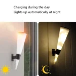 N231 Circular Cone Solar Wall Lamp Outdoor Garden Landscape Light, Style: - Image 4