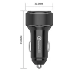 QIAKEY Dual Port Fast Charge Car Charger - Image 2