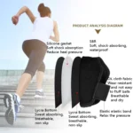 1 Pair Heel Protective Cover Shock Absorption Comfortable Booster - Image 5