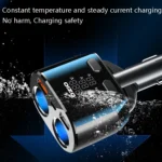 Ozio Car Charger Cigarette Lighter Conversion Plug USB Car Fast Flashing Charger - Image 4