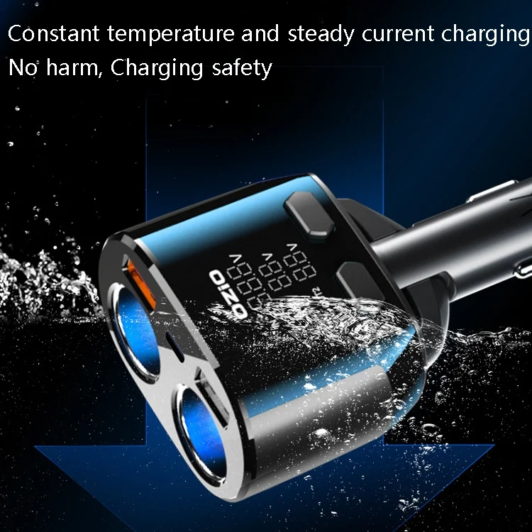 TBD0601812901_B3.webp Ozio Car Charger Cigarette Lighter Conversion Plug USB Car Fast Flashing Charger - Image 4