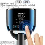 Ozio Car Charger Cigarette Lighter Conversion Plug USB Car Fast Flashing Charger - Image 5