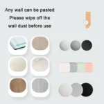 Silent Anti-Collision Silicone Pad For Door Handle, Size: 5cm Round Black - Image 3