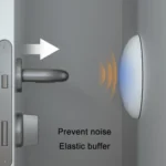 Silent Anti-Collision Silicone Pad For Door Handle, Size: 5cm Round Black - Image 4