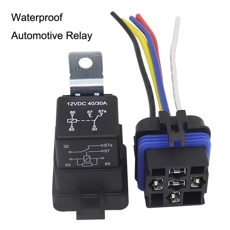 TBD0601835201_B1.webp 2 PCS 1040 5 Pin Waterproof Integrated Automotive Relay With Bracket - Image 2
